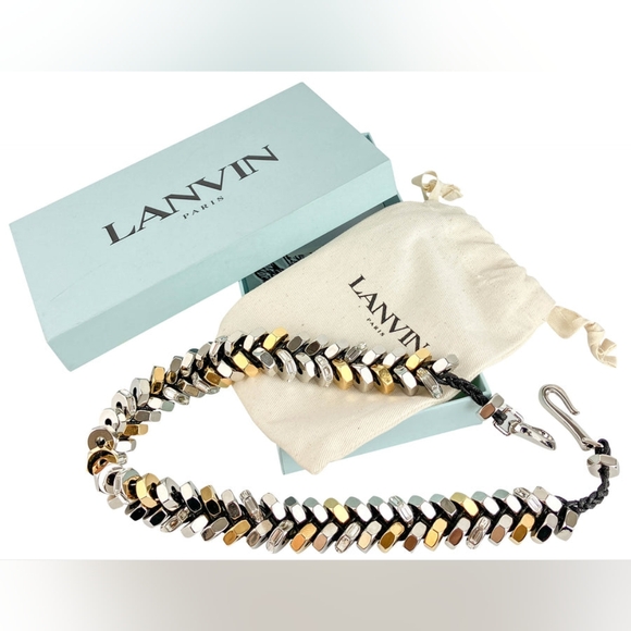 Nwt $1490 Lanvin x Future Gold and Silver Pant Key Chain